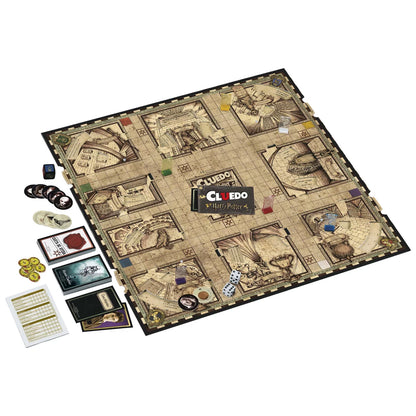 Juego de mesa de estrategia y descubrimiento Cluedo Harry Potter, de 3 a 5 jugadores