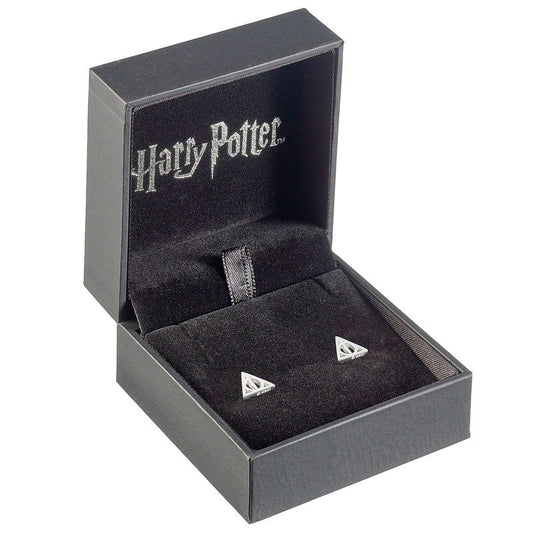 Pendientes Deathly Hallows plata Harry Potter