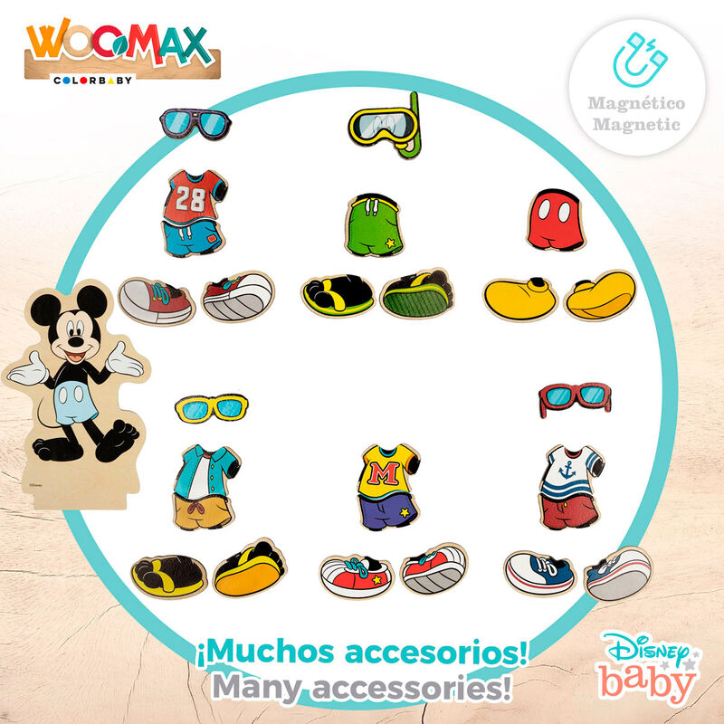Juego magnetico madera vestidos Minnie Disney
