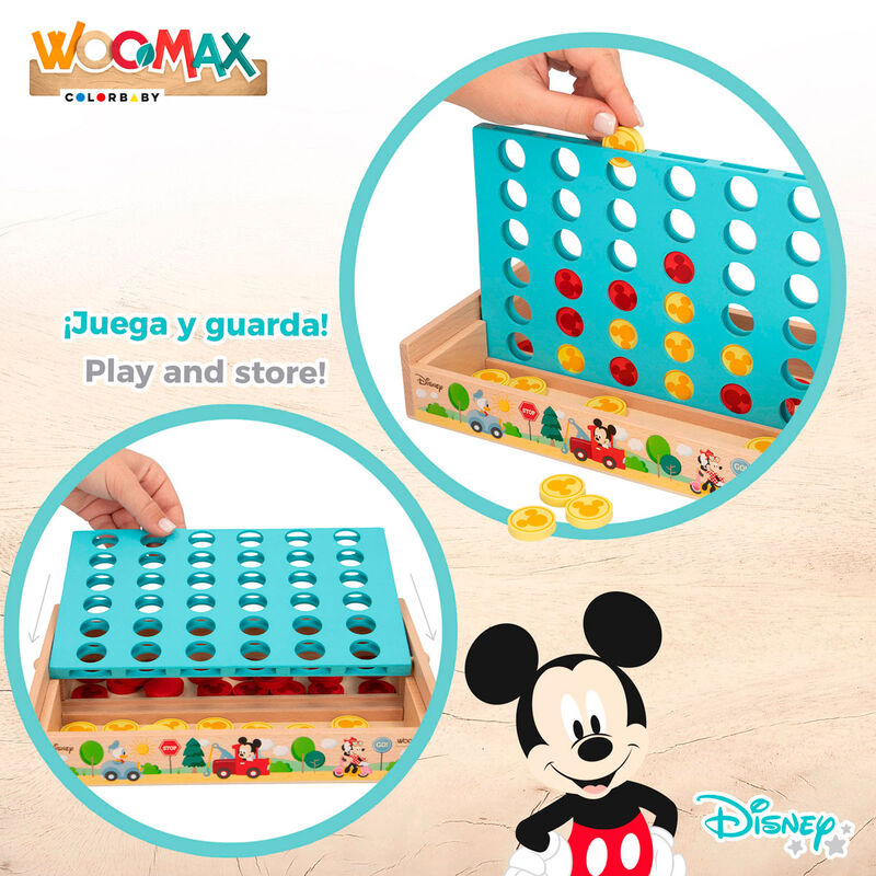 Juego Cuatro en Raya madera Disney