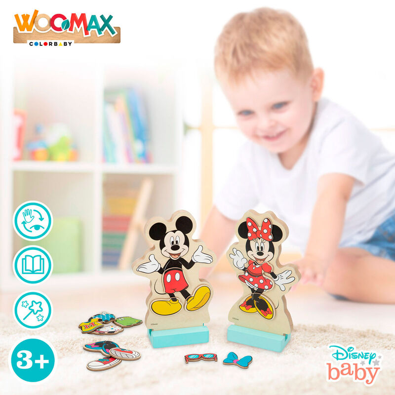 Juego magnetico madera vestidos Minnie Disney