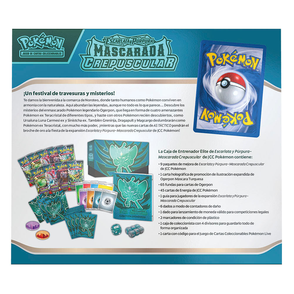 Estuche cartas Mascarada Crepuscular Escarlata y Purpura Pokemon Español