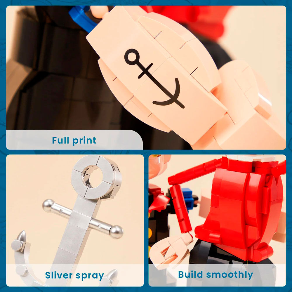 Kit Construccion Popeye & Olivia Popeye 1500pzs