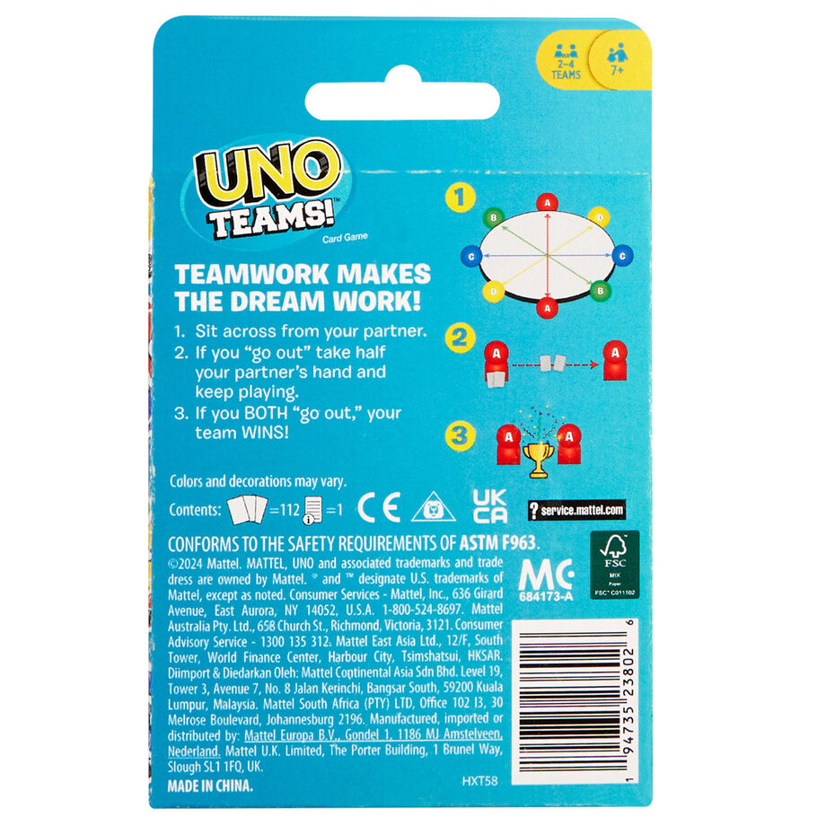 Juego cartas UNO Teams