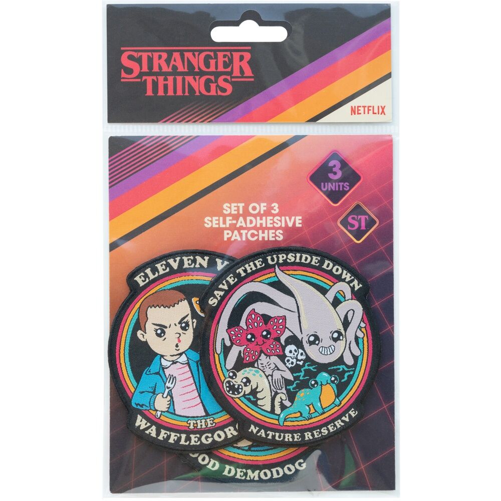Set 3 parches Stranger Things