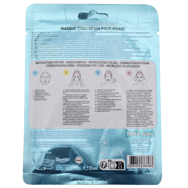 Mascarilla Facial Detox Cinnamoroll Hello Kitty