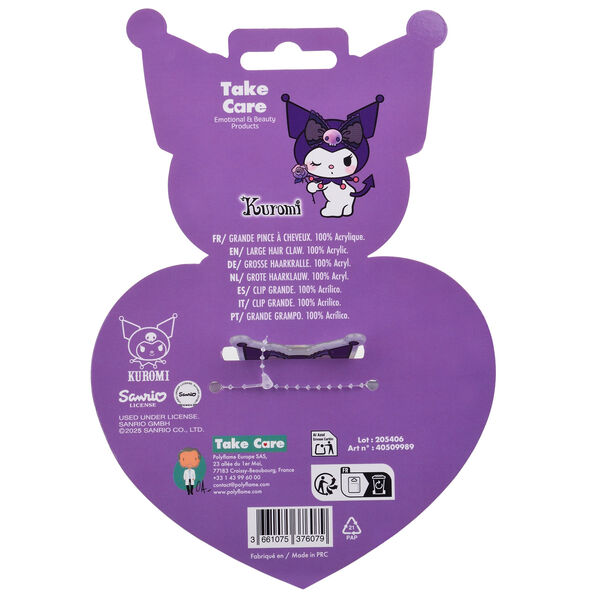 Pinza Pelo Premium Kuromi Hello Kitty