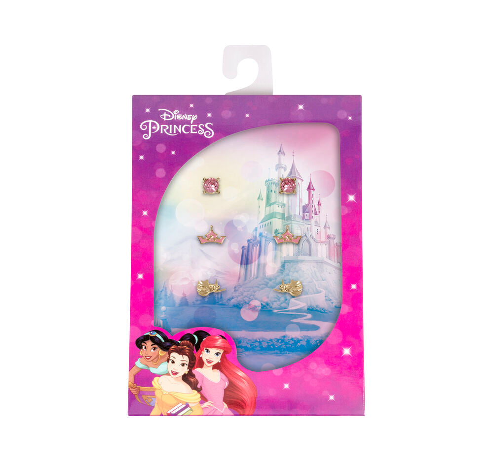 Set 3 Pares de pendientes Princesas Disney