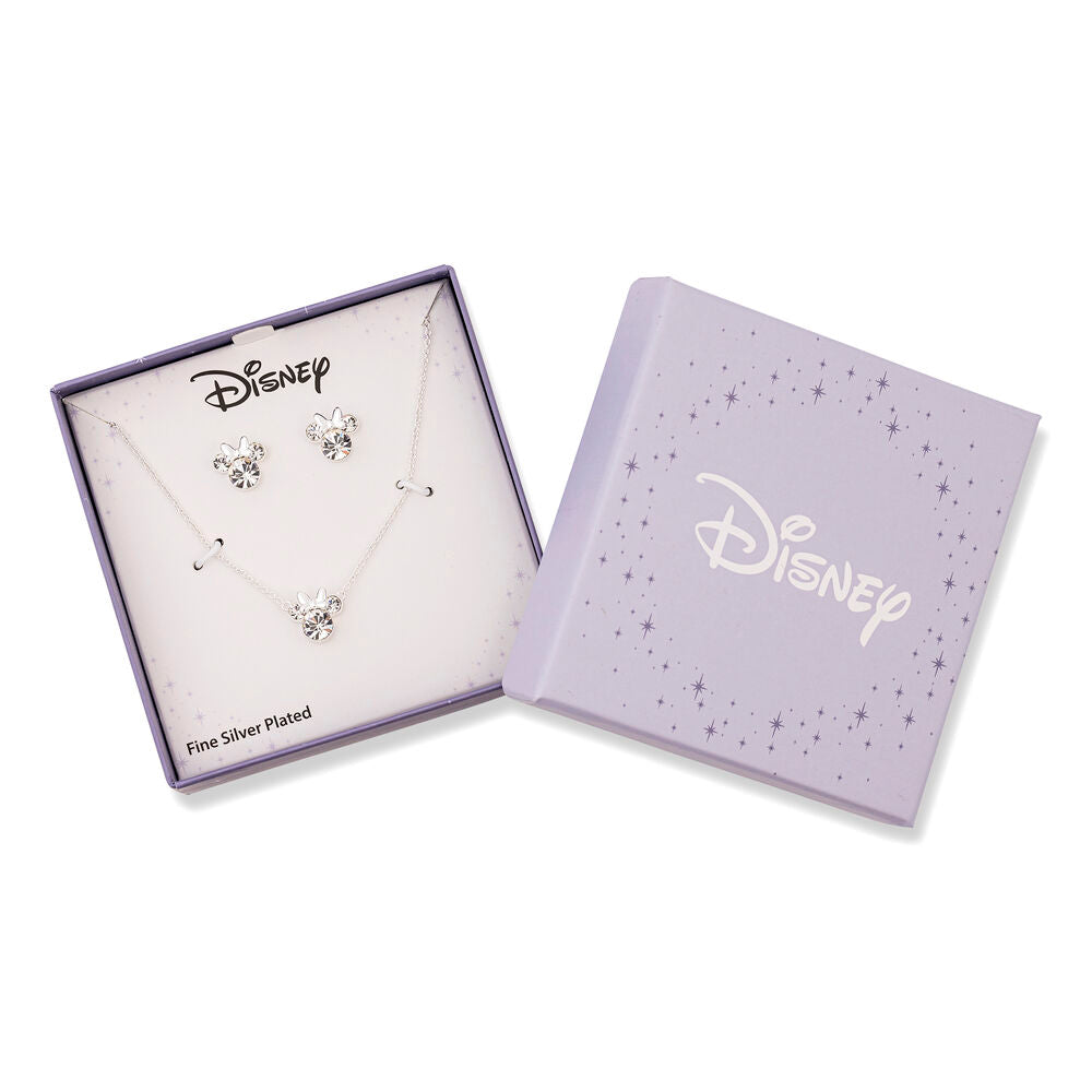 Set Colgante + pendientes Minnie Disney plata