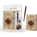 Set Cuaderno + boligrafo varita Mapa del Merodeador Harry Potter