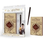 Set Cuaderno + boligrafo varita Mapa del Merodeador Harry Potter