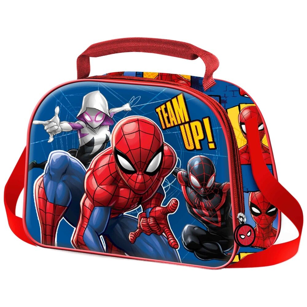 Bolsa portameriendas 3D Best Team Spiderman Marvel