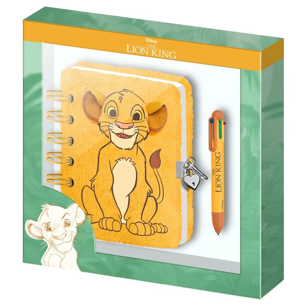 Diario peluche + Bolígrafo El Rey Leon Disney