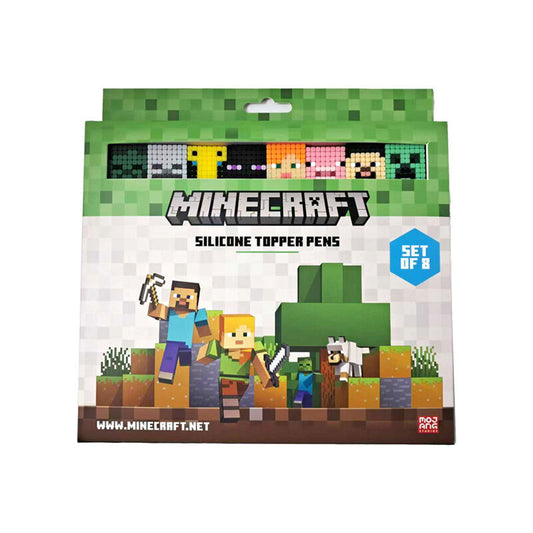 Blister 8 Boligrafos Punta Fina Topper Minecraft