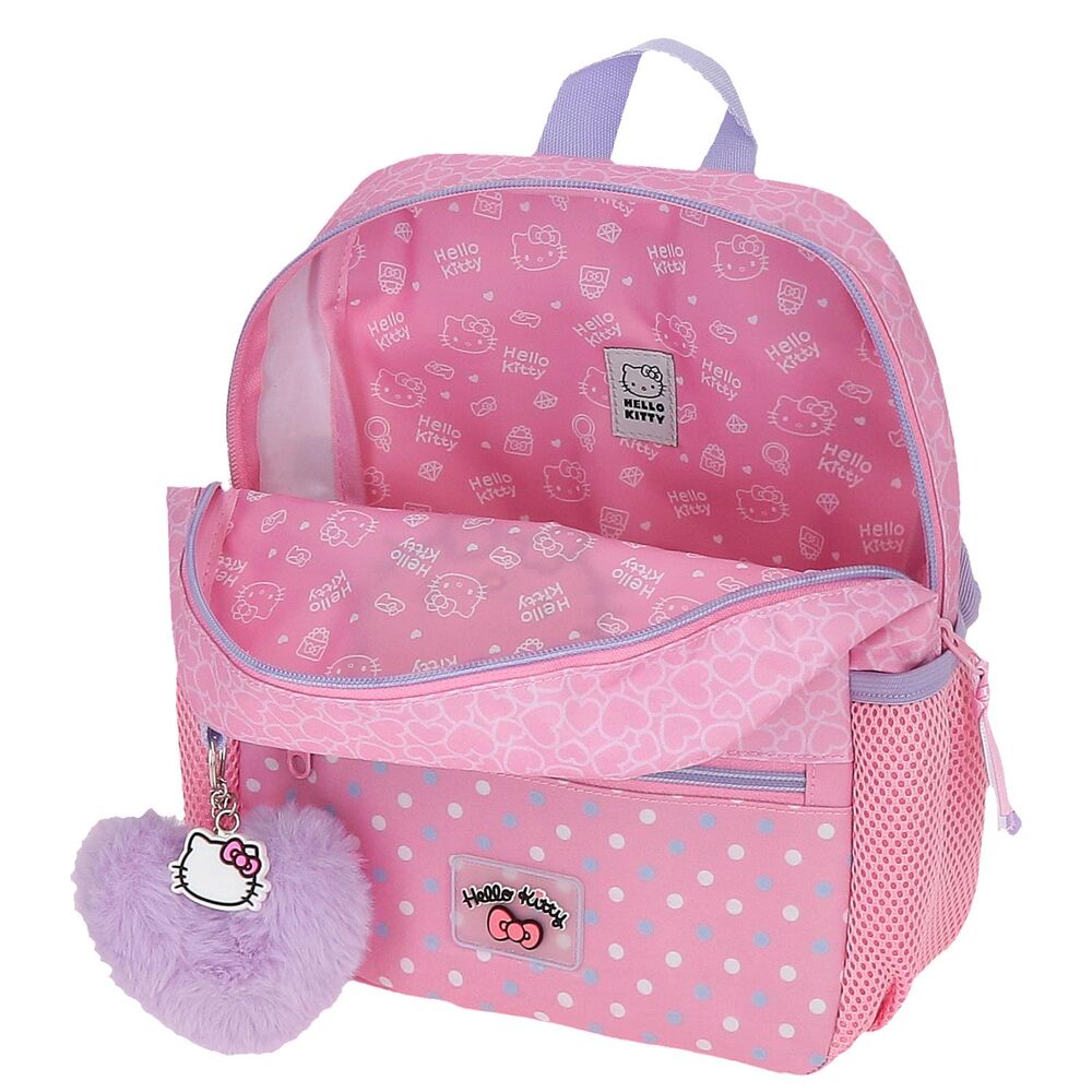 Mochila Hearts & Dots Hello Kitty 28cm adaptable