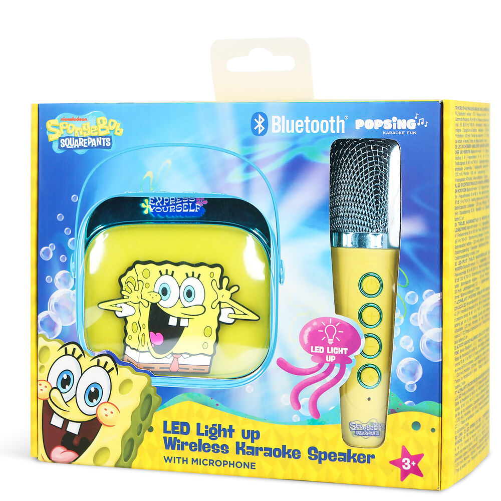 Altavoz y Micro Karaoke LED Bob Esponja