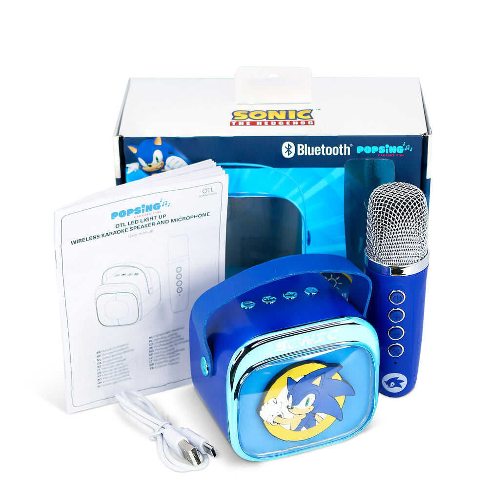 Altavoz y Micro Karaoke LED Sonic The Hedgehog