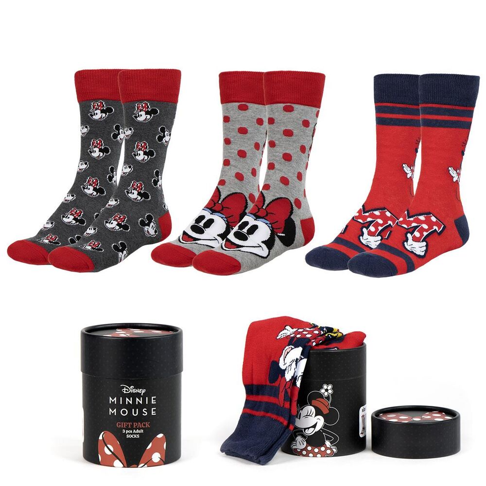 Set 3 calcetines Minnie Disney adulto