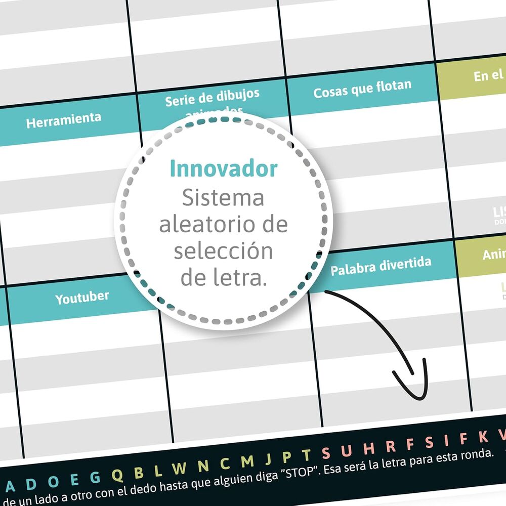 Juego mesa Listos Listas y Listakens Junior español