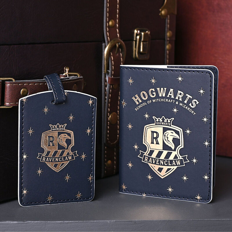 (PRE VENTA) Portapasaportes + etiqueta equipaje Ravenclaw Harry Potter