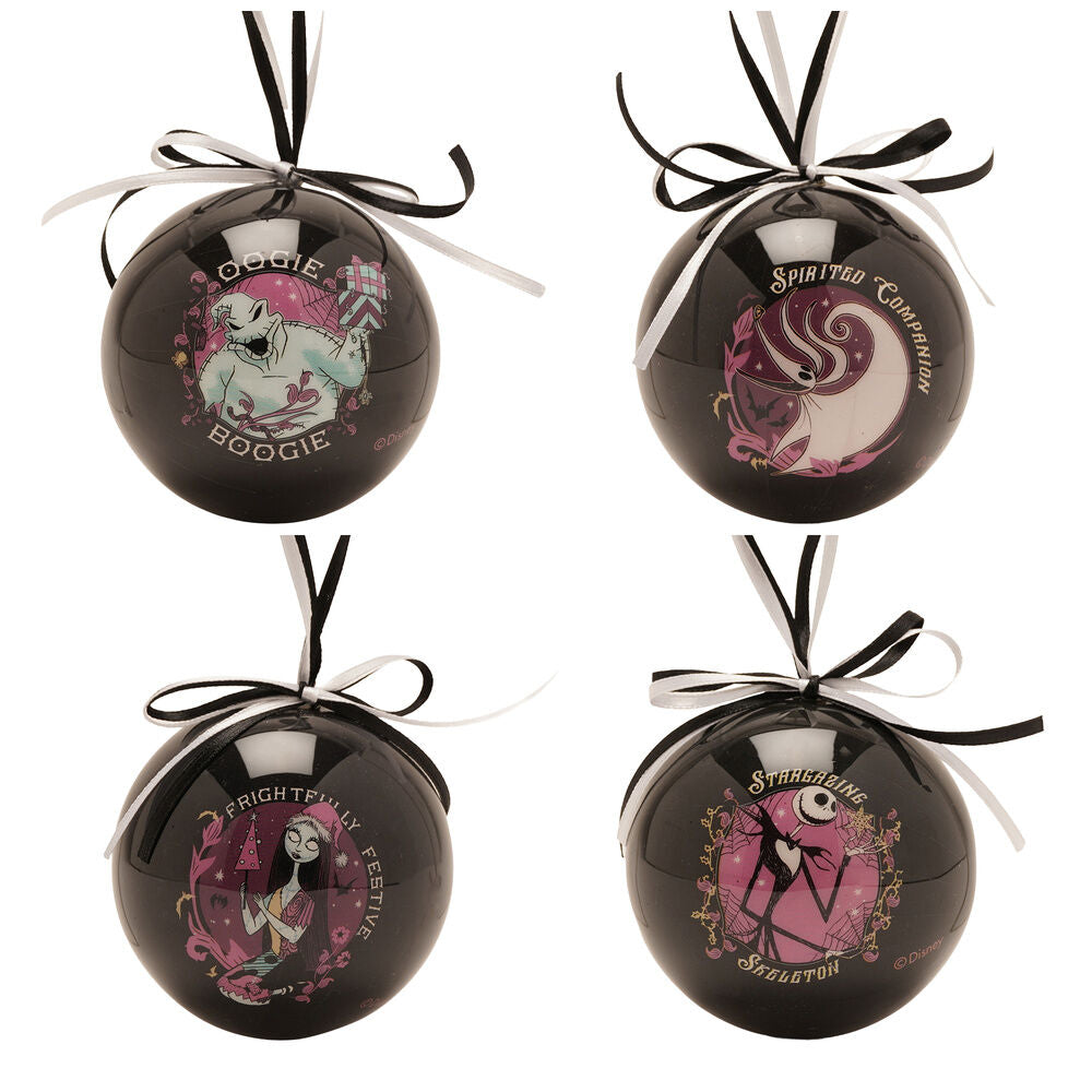 (PRE VENTA) Set 4 bolas Navidad Pesadilla Antes de Navidad Disney