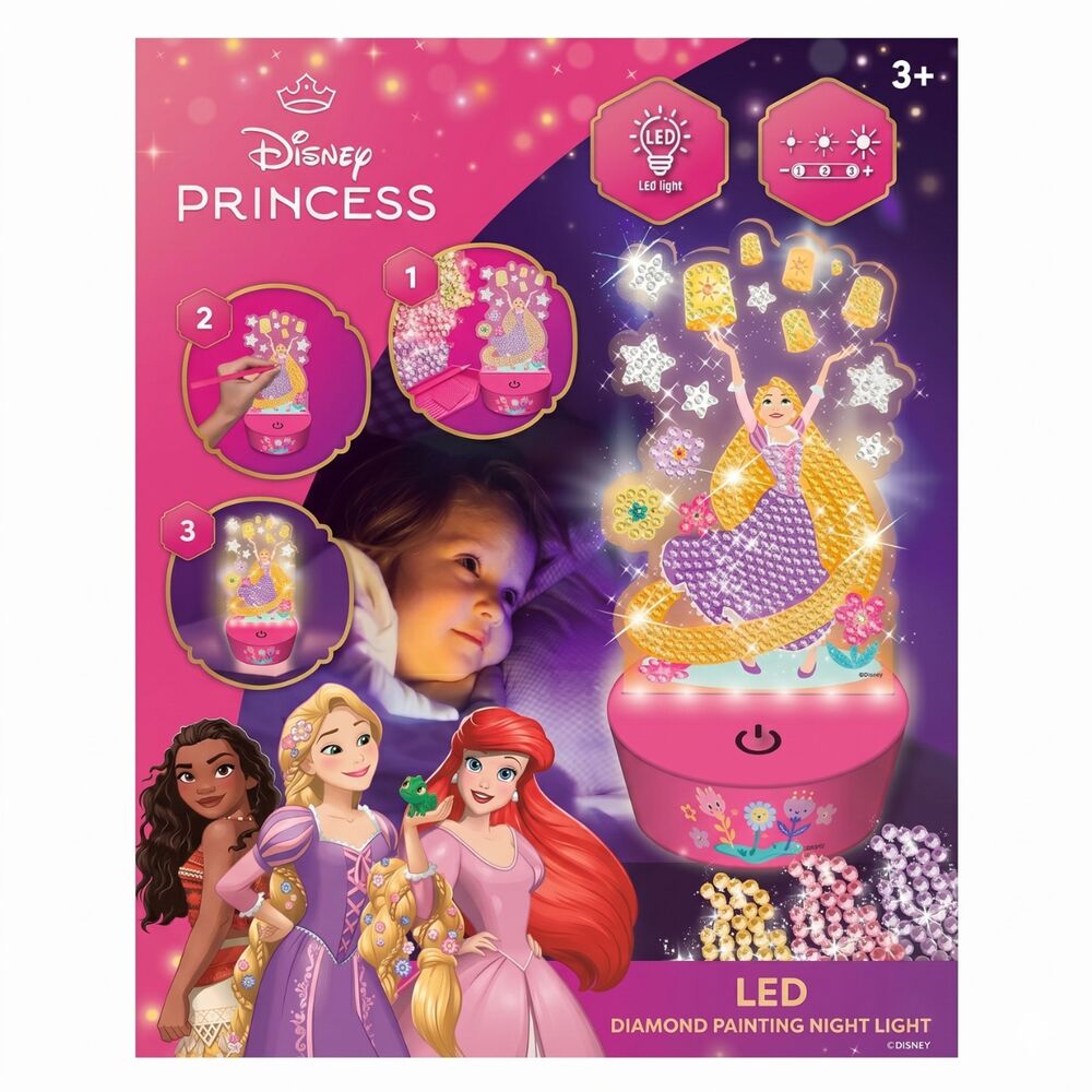 Figura para pintar luz LED Princesas Disney