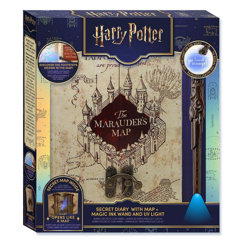 Set cuaderno A5 + mapa desplegable + bolígrafo mágico Harry Potter