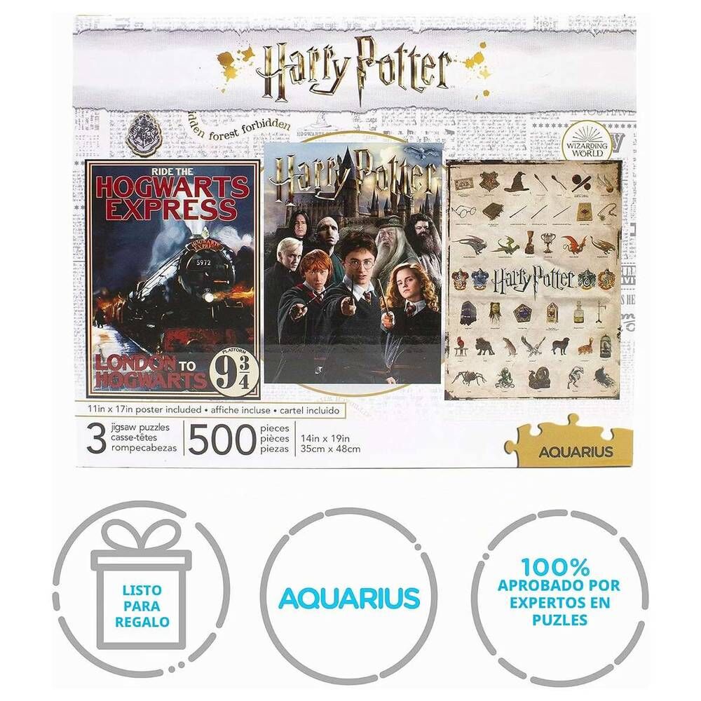 Set 3 Puzzles Harry Potter 500pzs